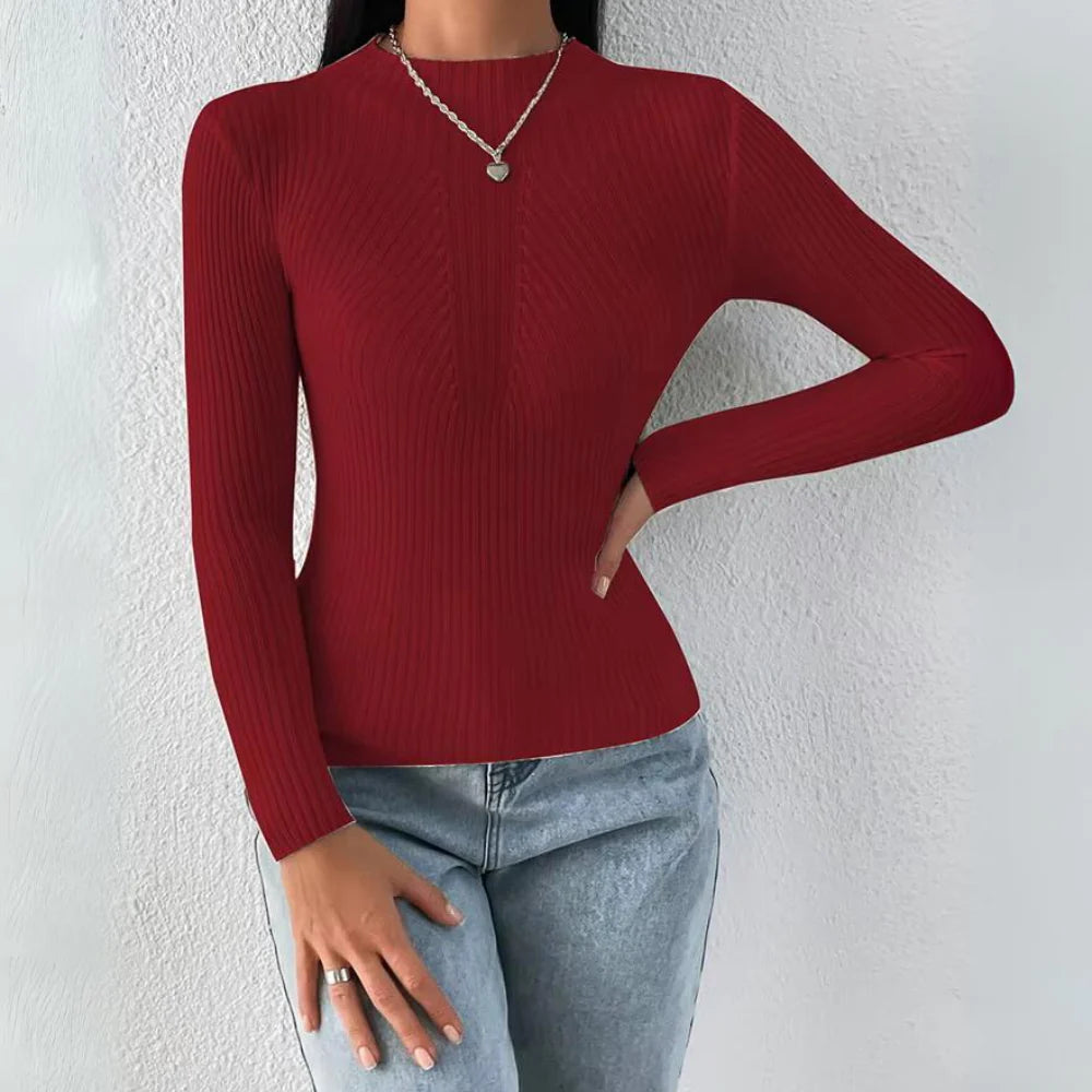 Camille Fitted Ribbed Sweater