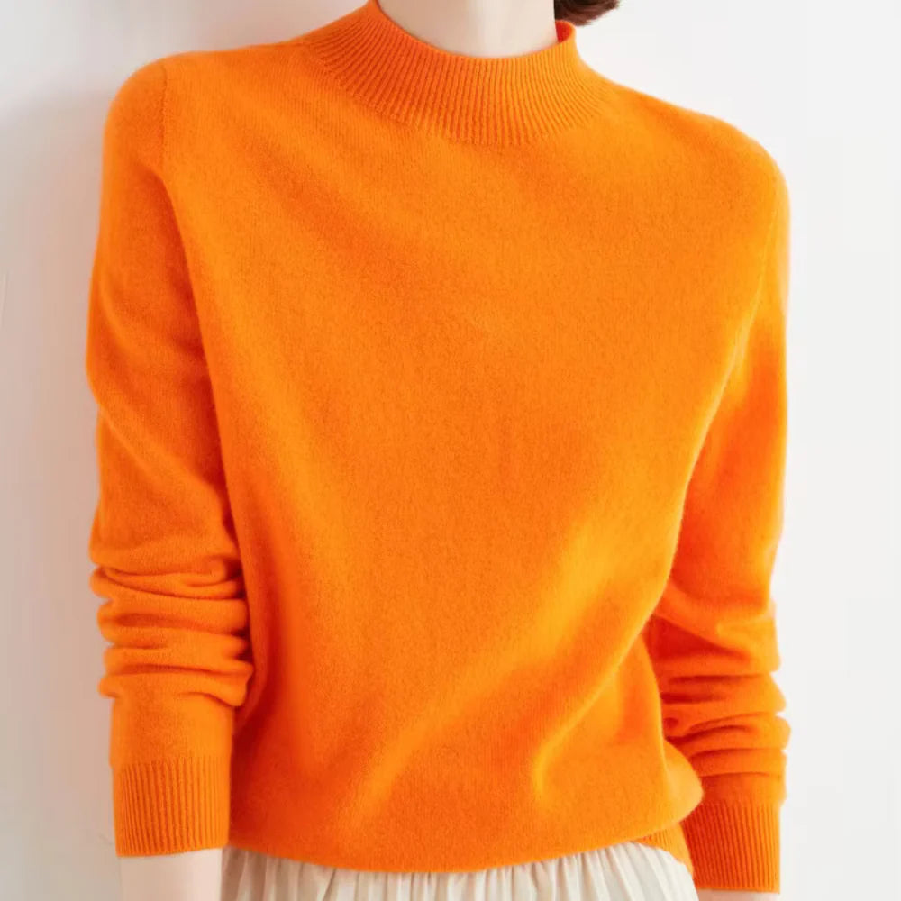 Amber Mock Cashmere Sweater