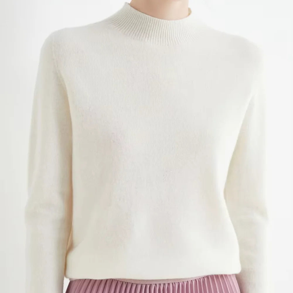 Amber Mock Cashmere Sweater