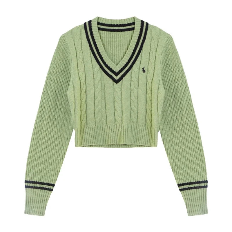 Sloane Preppy V-Neck Pullover