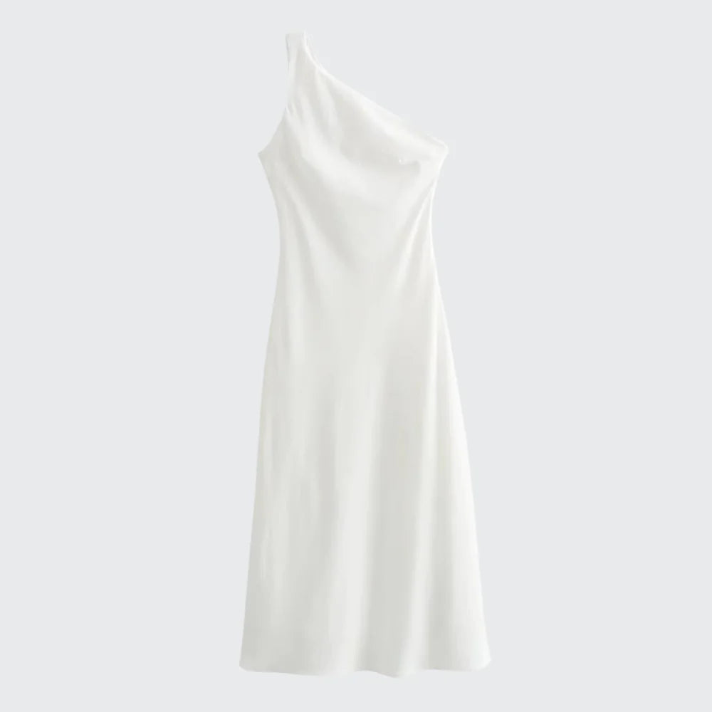 Lina Asymmetric Midi Dress