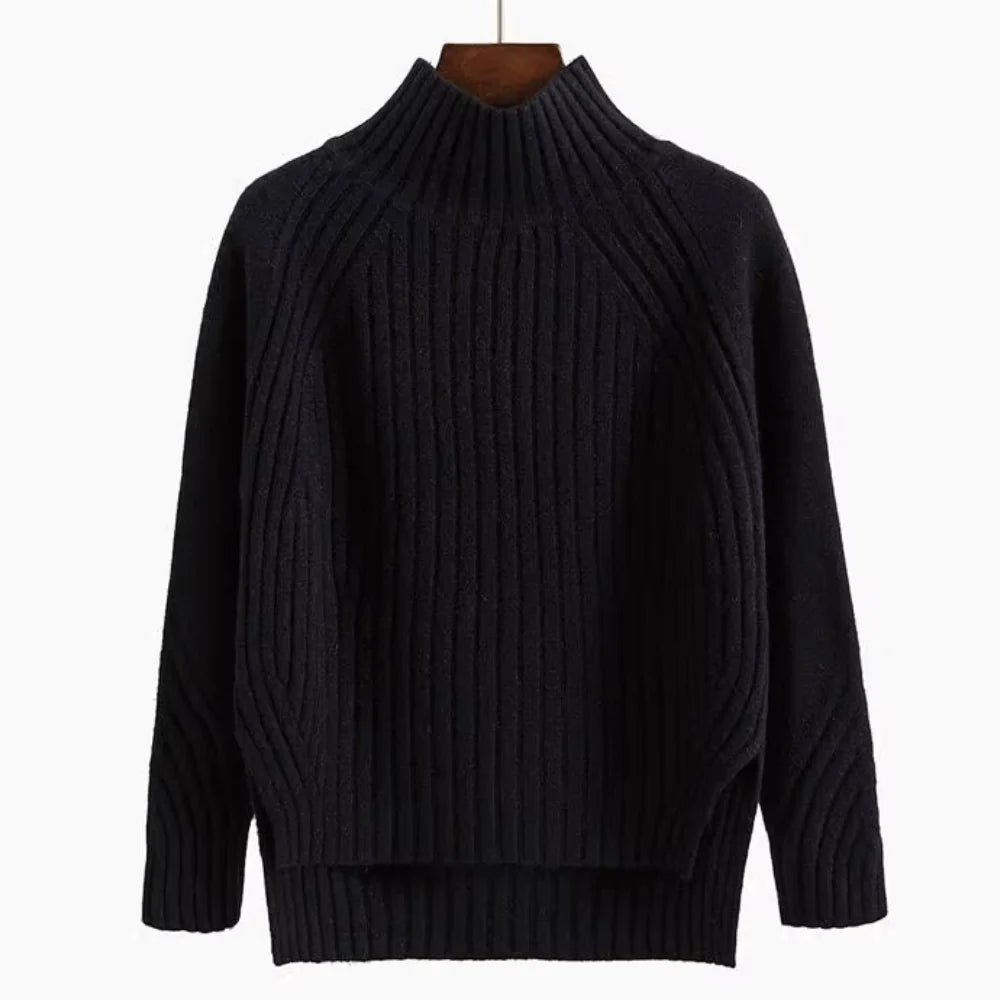 Marie Side-Slit Knit Sweater