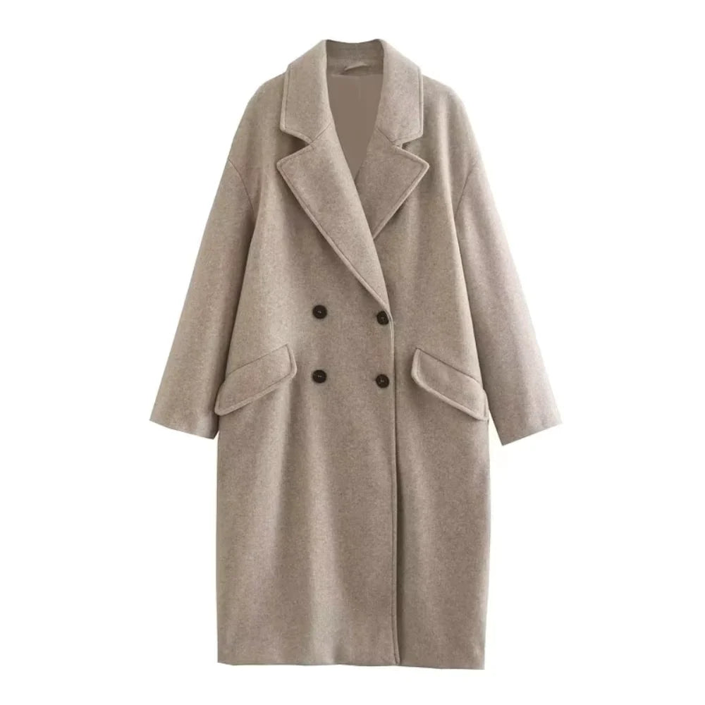 Lila Double-Breasted Overcoat