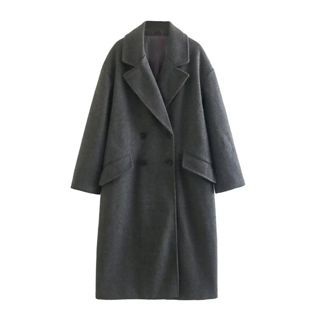 Lila Double-Breasted Overcoat