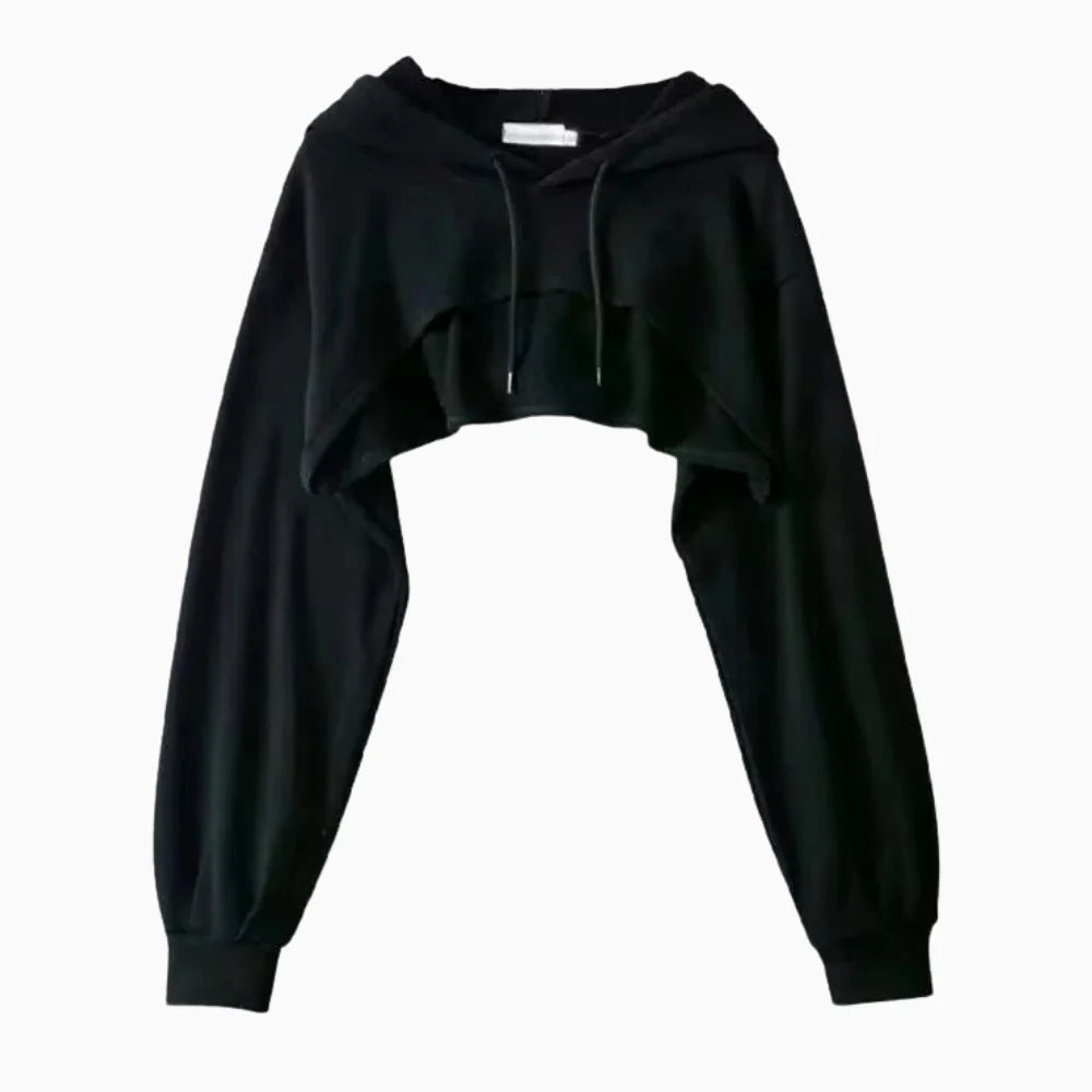 Riley Open Front Cropped Hoodie