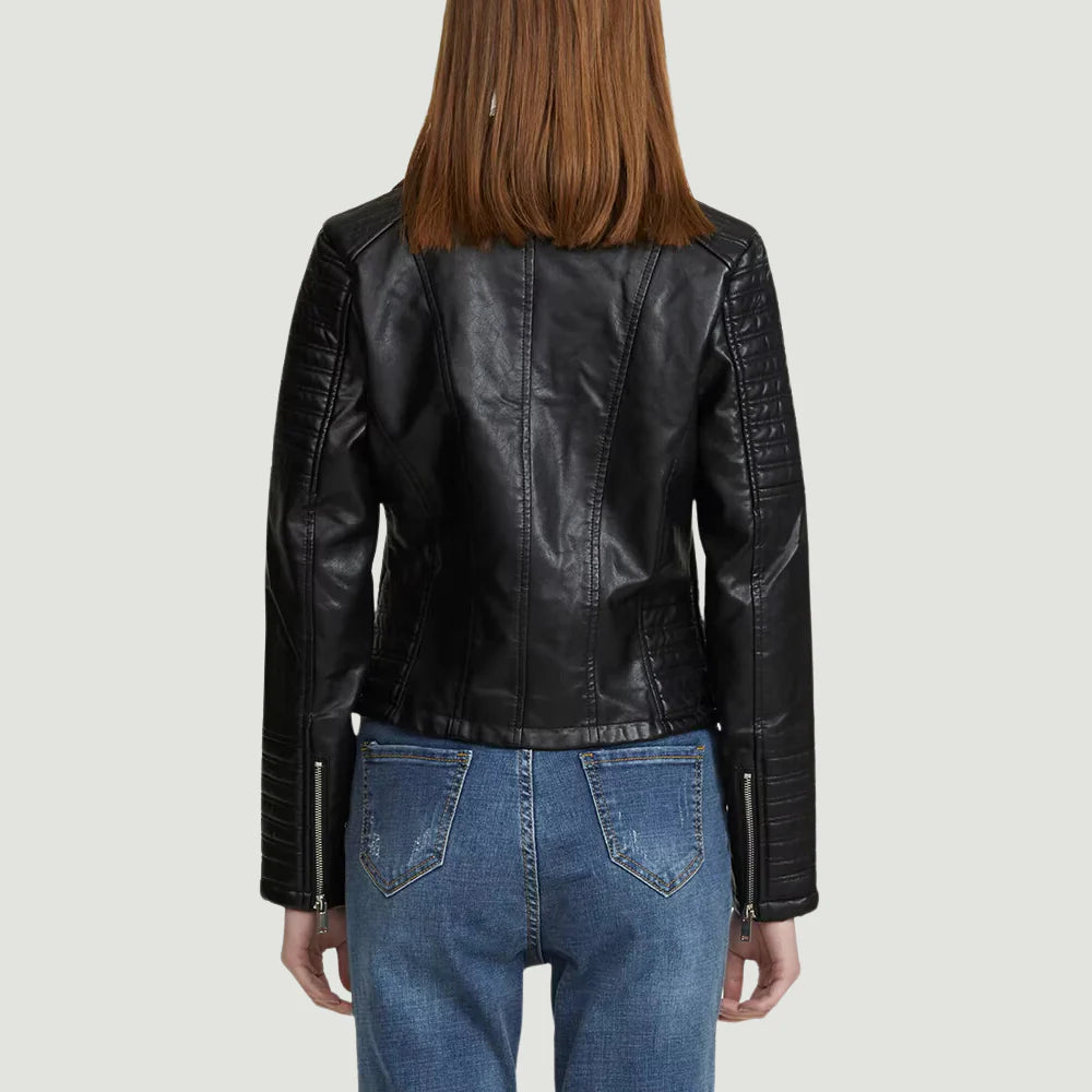 Daniella Biker Faux Leather Jacket