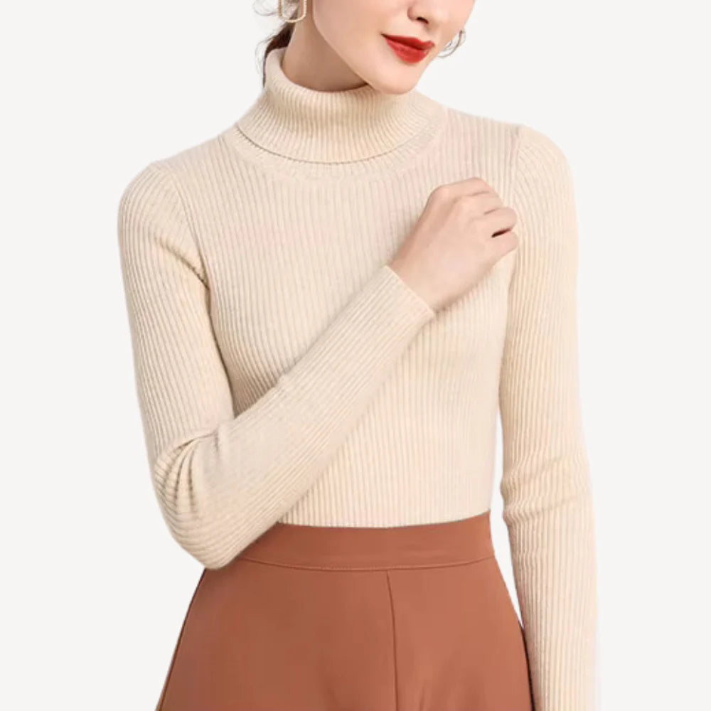 Vivienne Ribbed Turtleneck Knit