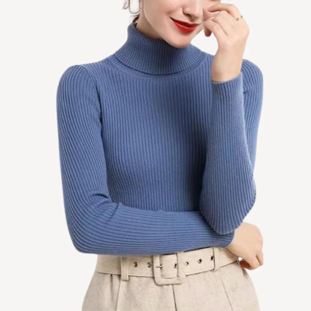 Vivienne Ribbed Turtleneck Knit