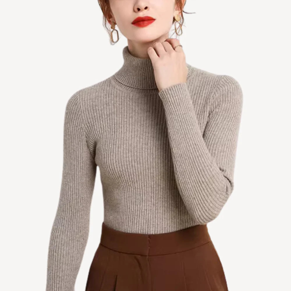 Vivienne Ribbed Turtleneck Knit