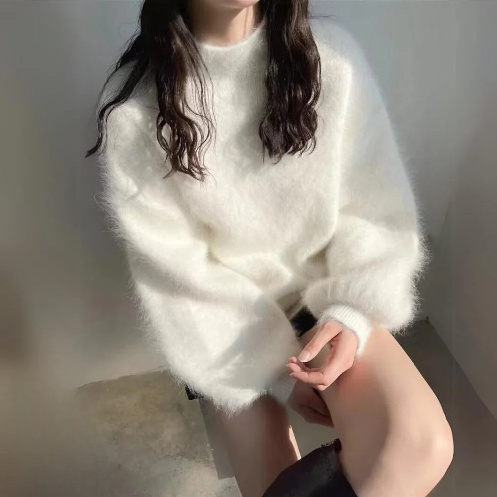 Liz Lantern Sleeve Fluffy Sweater