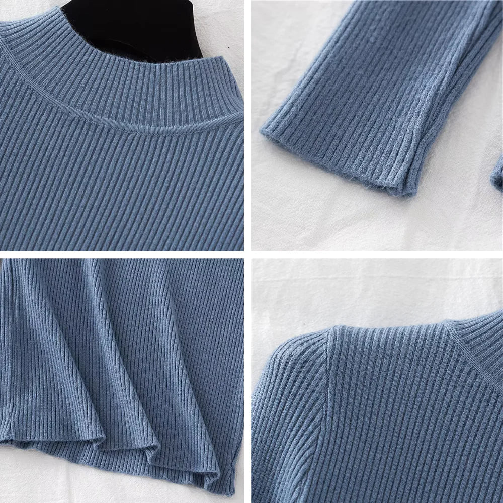 Aurora Chic Ribbed Knit Sweater