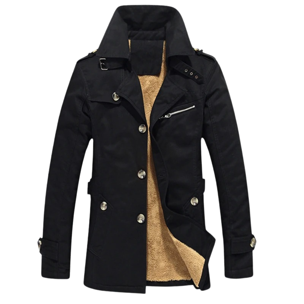 Fleece-Lined Military Winter Jacket