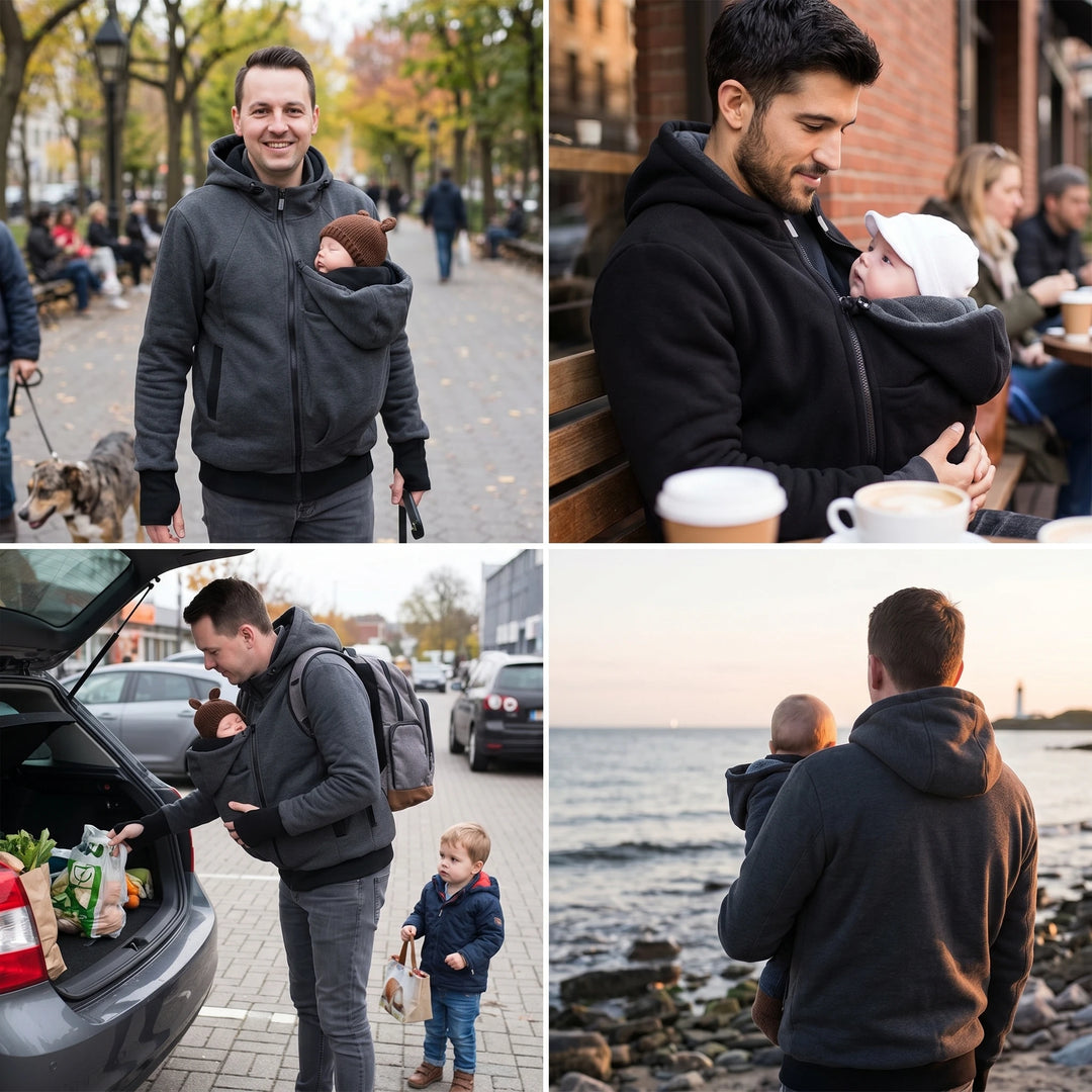 Baby Carrier Jacket for Dads — 3-in-1 Babywearing Coat | The Lion Style The Lion Style