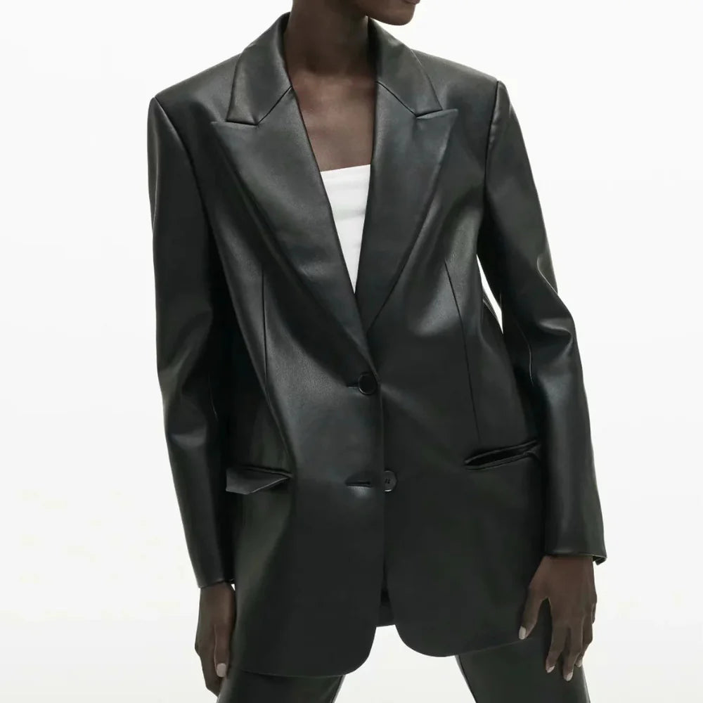 Sophia Classic Leather Blazer