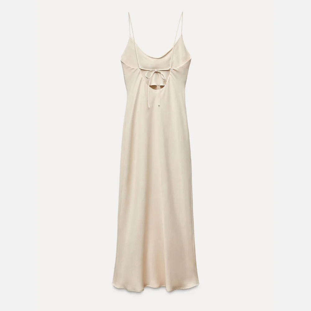 Elle Satin Cowl Neck Slip Dress