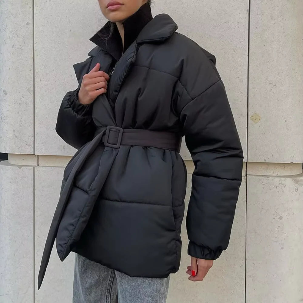 Sophia Puffer Belted Jacket