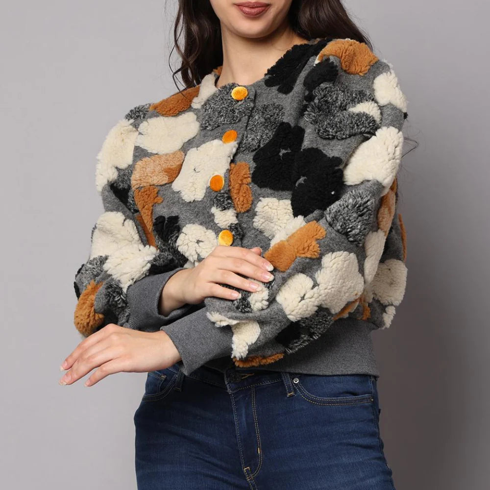 Ivy Bloom Teddy Cardigan