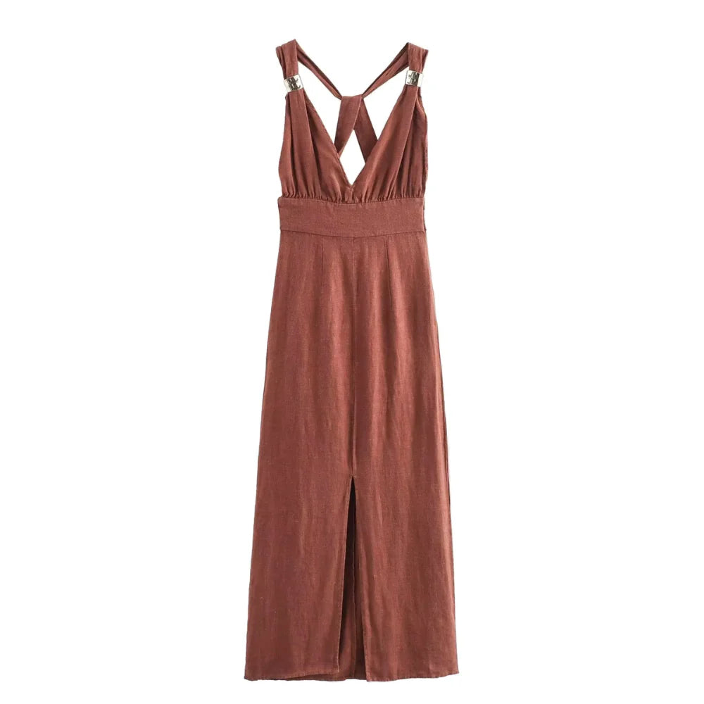 Vera Vintage-Inspired Linen Dress