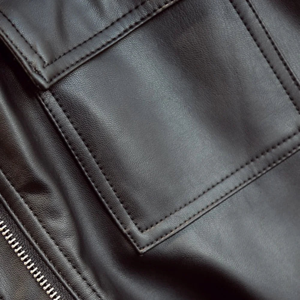 Selene Belted Leather Coat