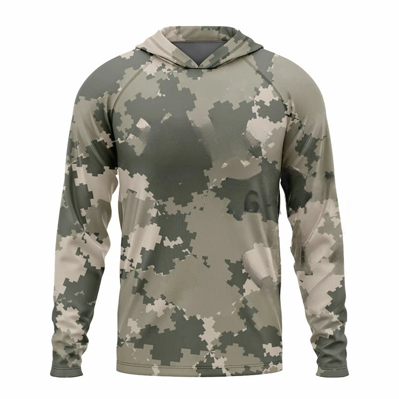 Camouflage hoodie on a white background