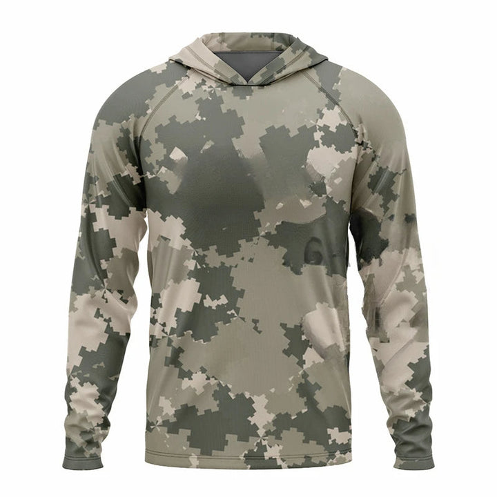 Camouflage hoodie on a white background