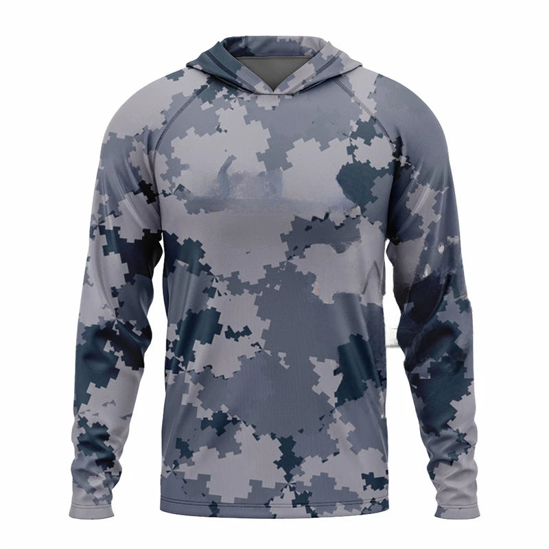 Camouflage hoodie on a white background