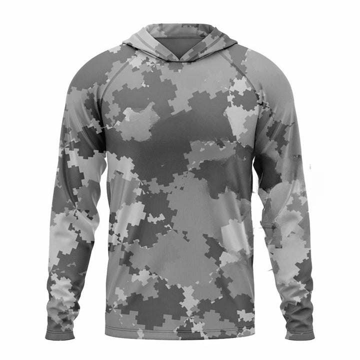 Camouflage hoodie on a white background