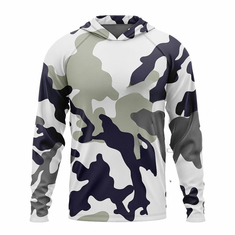 Camouflage hoodie with white background