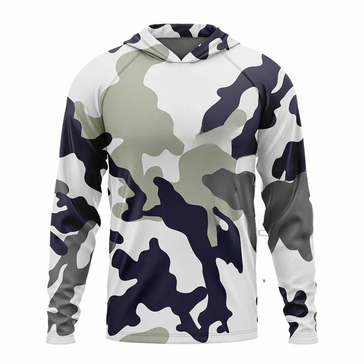 Camouflage hoodie with white background